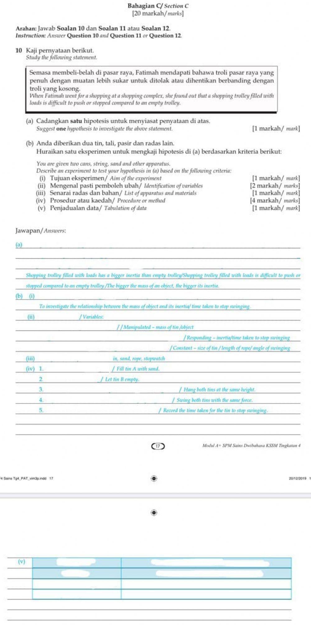 Sains tg4 bhgian C i