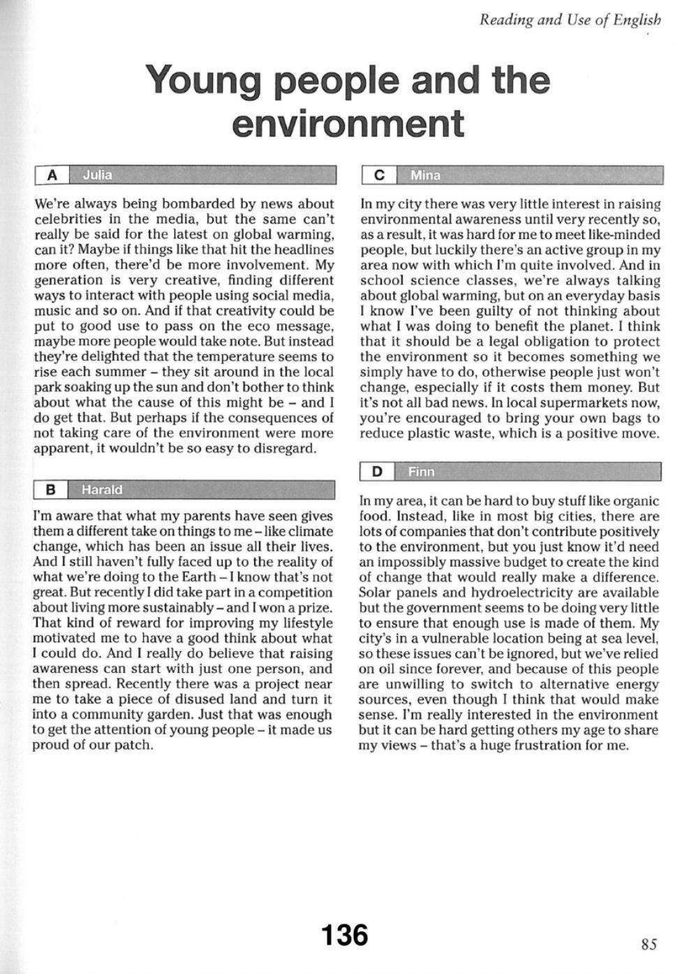 READING TASK- PARTS 5,6 AND 7- DECEMBER