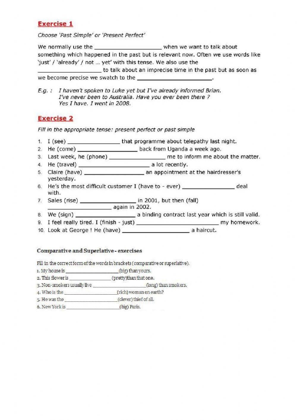 Activity 2nd - relatives-past-comp