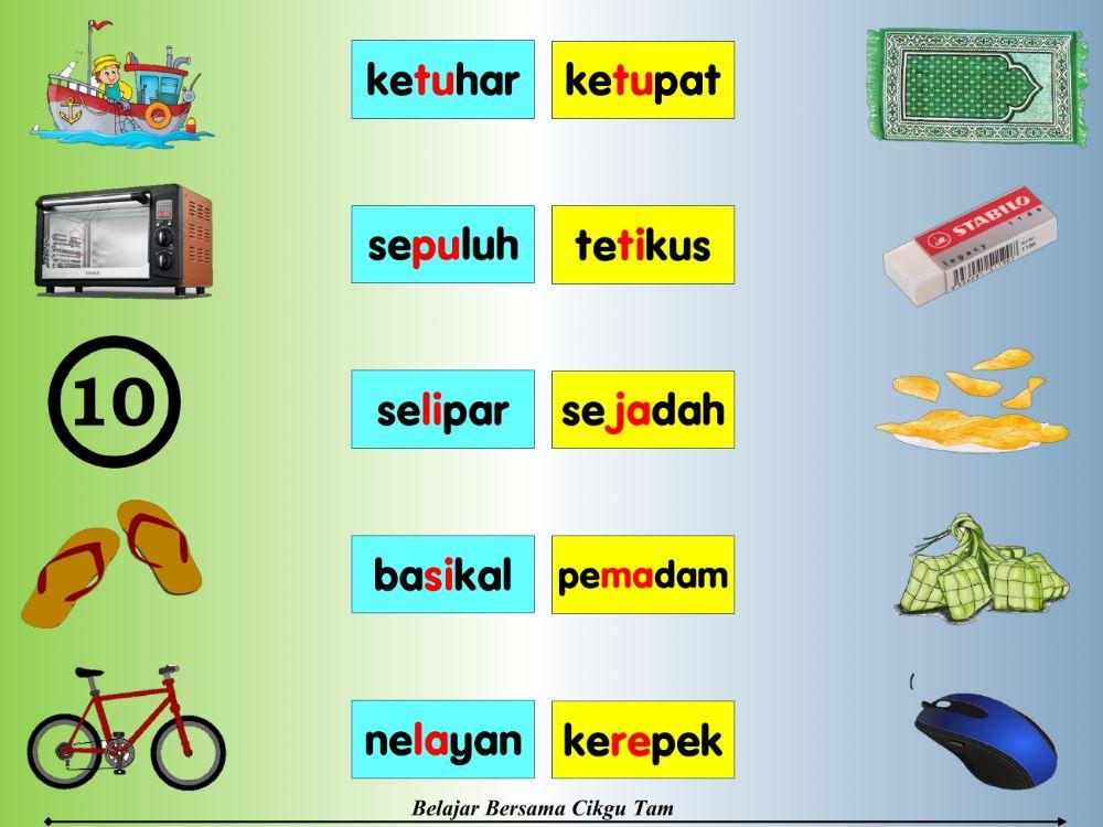 Latihan Perkataan KV+KV+KVK