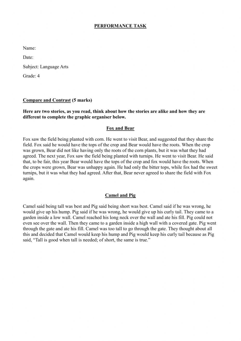 Compare and contrast