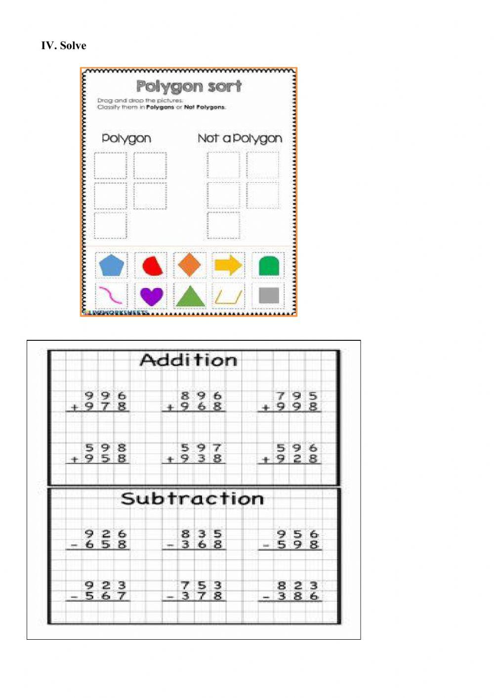 Maths worksheet Math worksheet | Live Worksheets