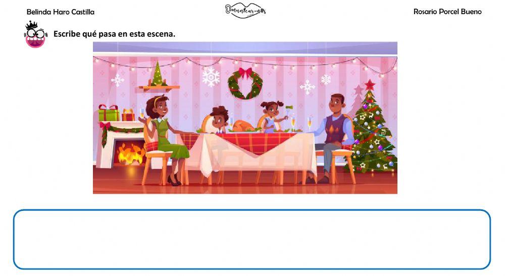 Navidad: descripción de escena.