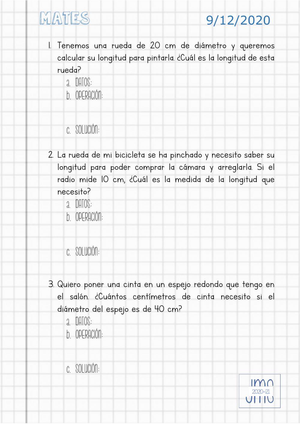 Longitud de la circunferencia