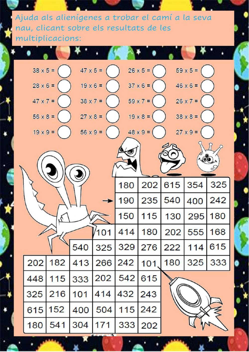 FITXA MULTIPLICACIONS DIVERTIDES