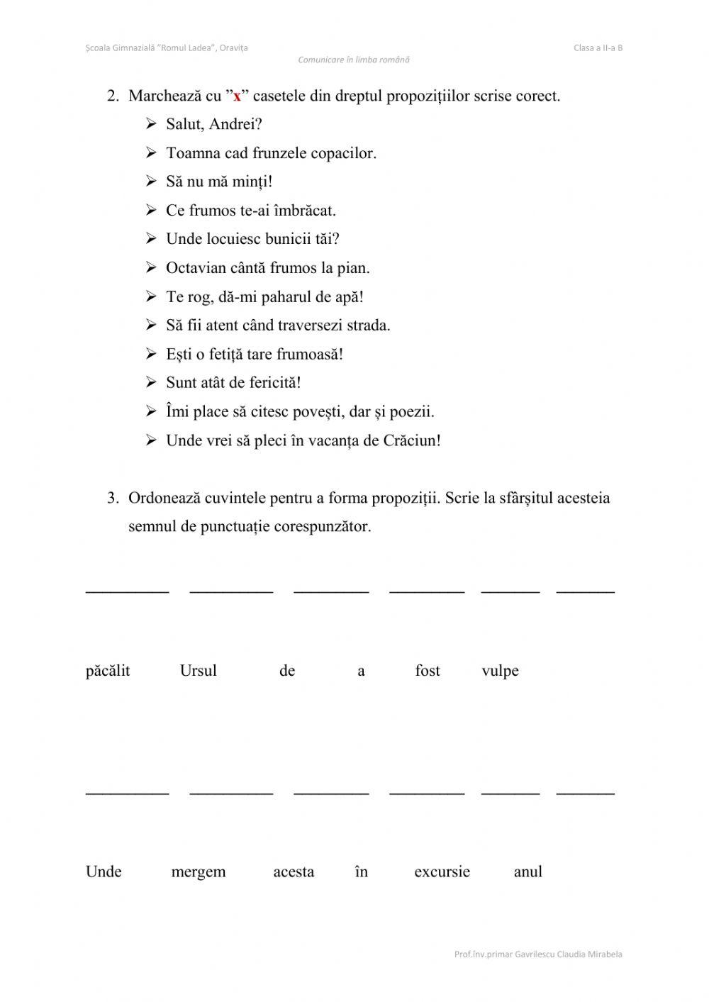 Semnele de punctuație: punct, semnul întrebării, semnul exclamării