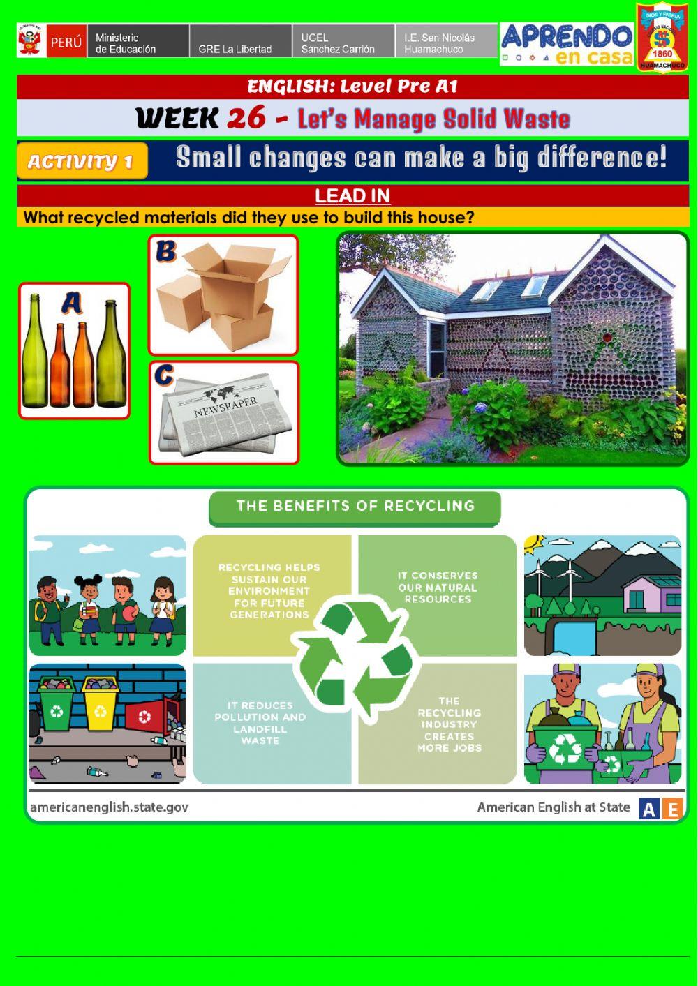 Let’s Manage Solid Waste - Small changes can make a big difference!