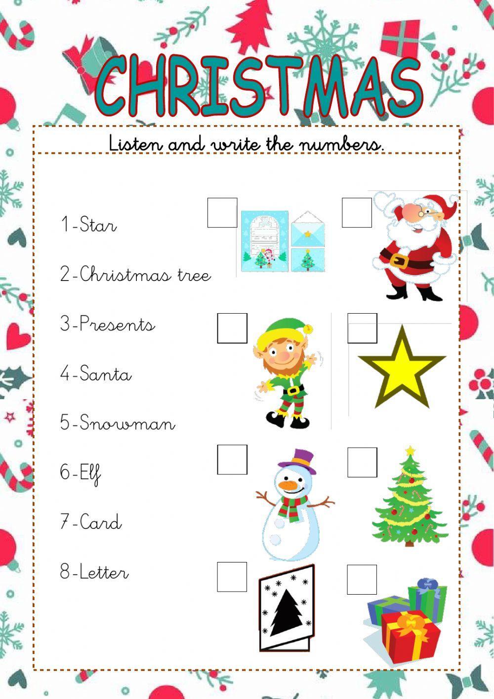 Christmas vocabulary Christmas vocabulary