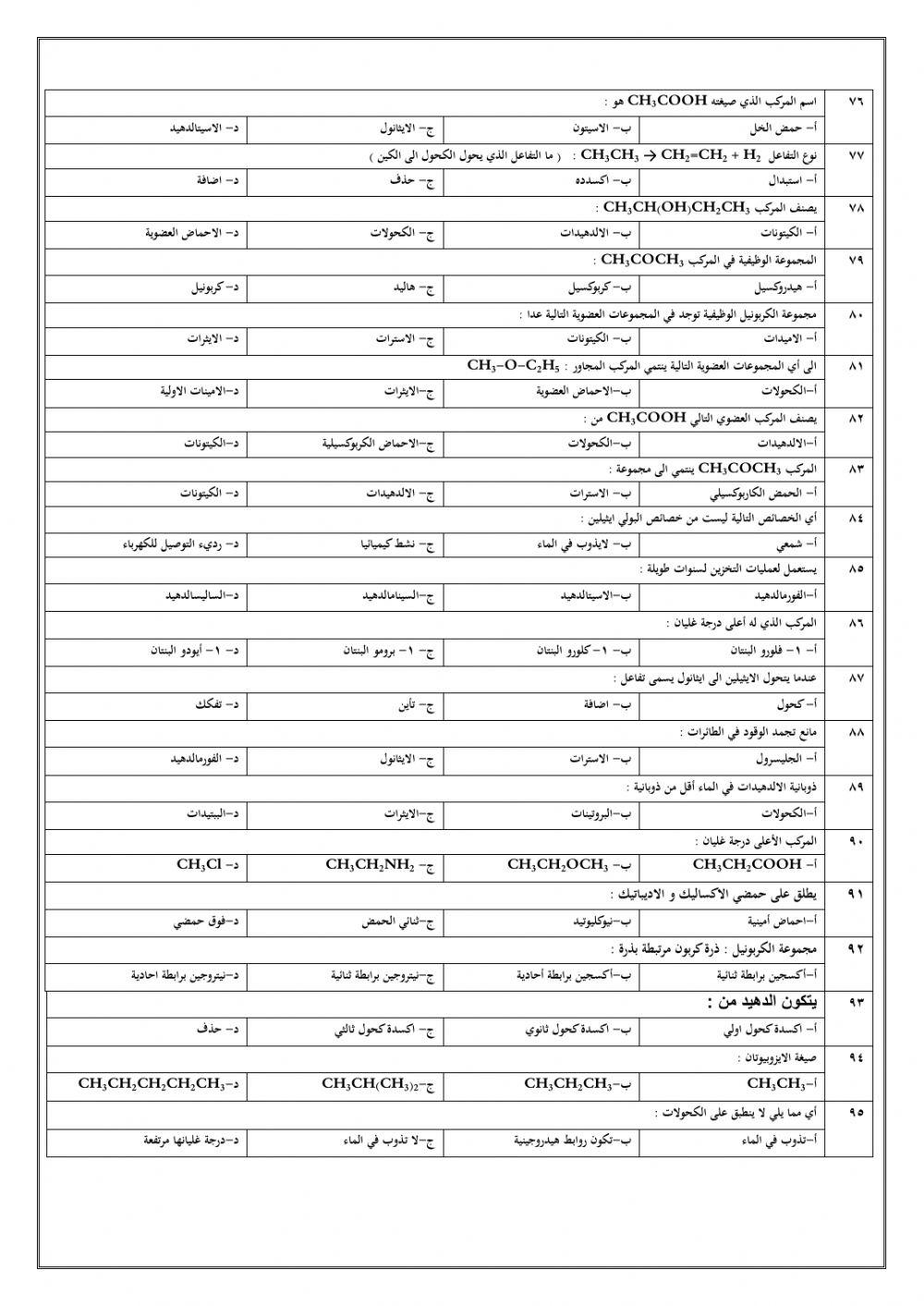 تجميعات الهيدروكربونات والمشتقات العضوية والحيوية