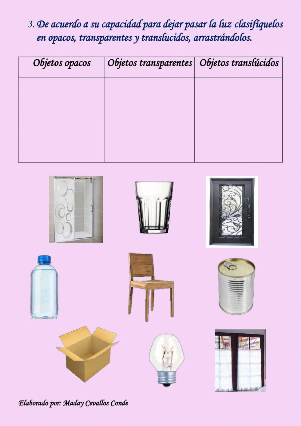 La luz y los objetos