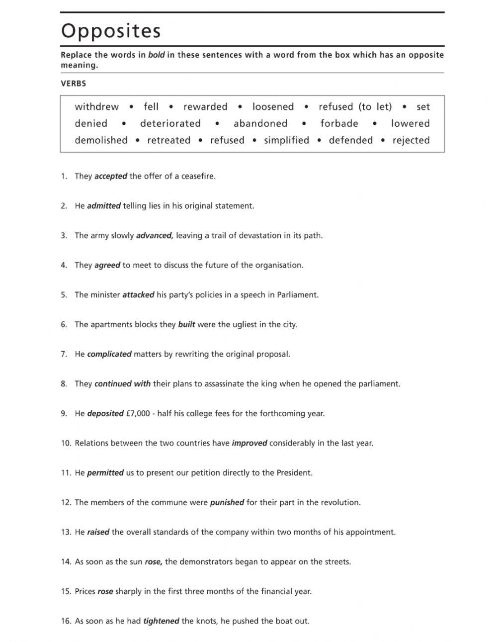 ielts-vocabulary-opposites-online-exercise-for-live-worksheets