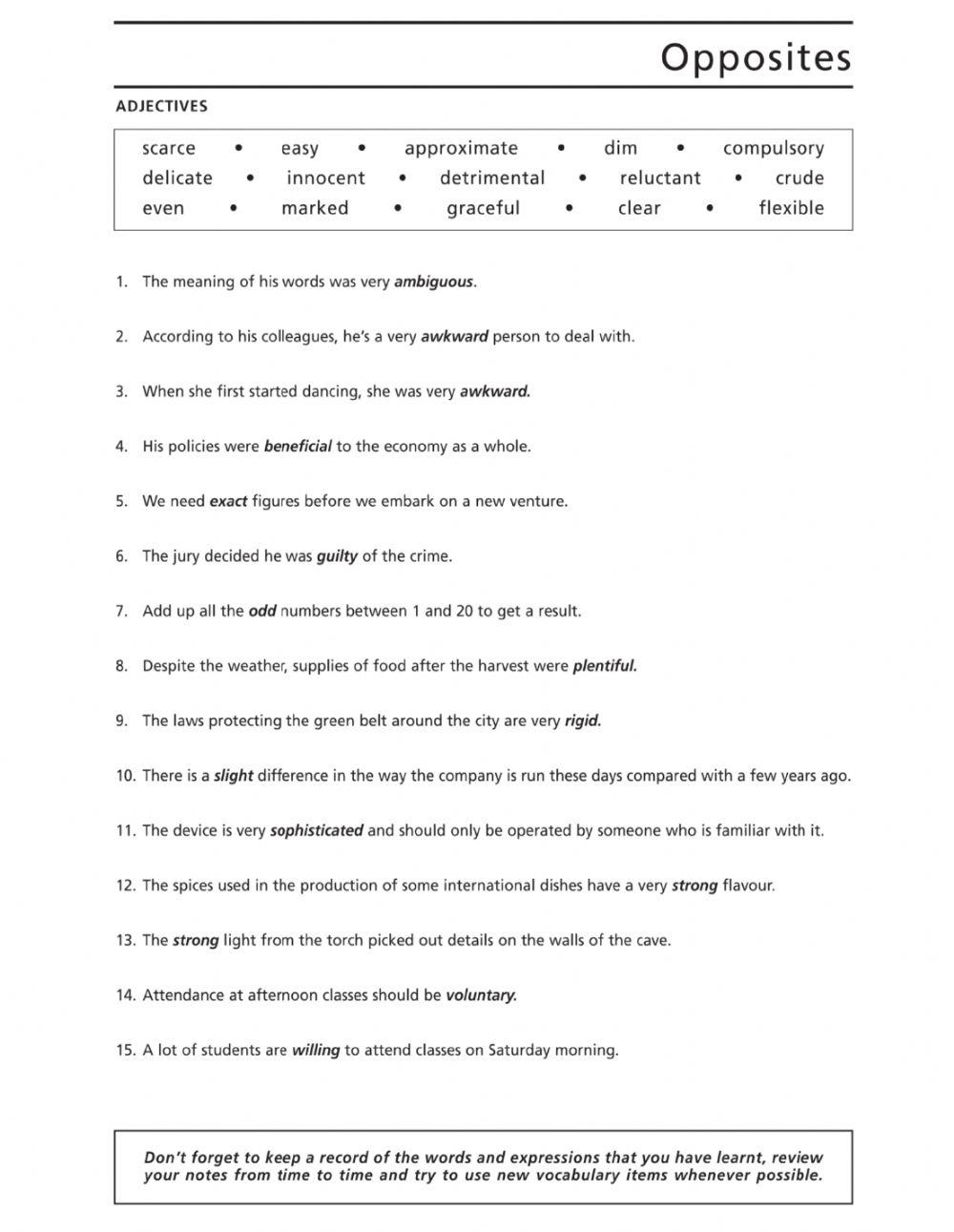 Ielts Vocabulary Activities Pdf