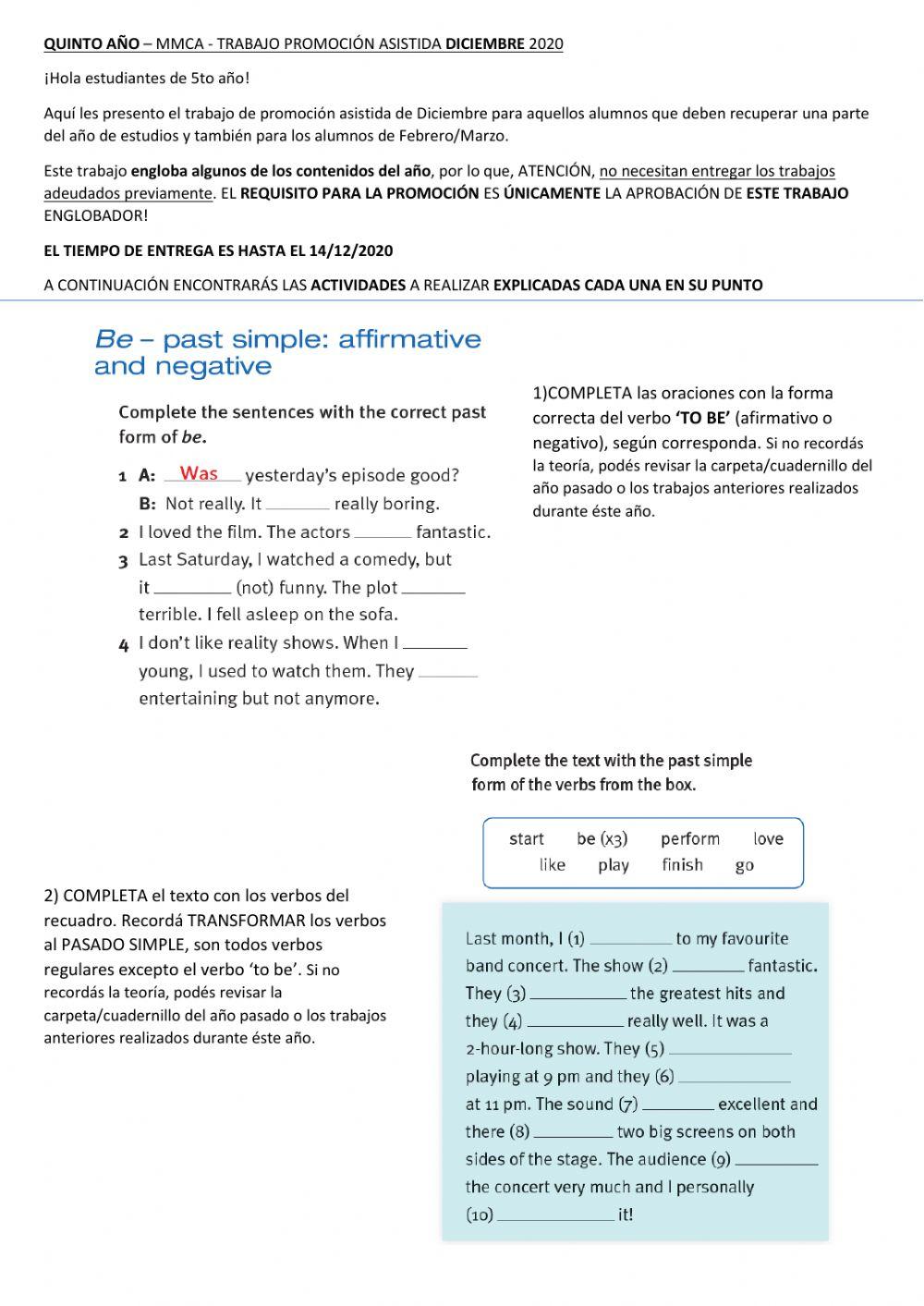 5to Año - Diciembre