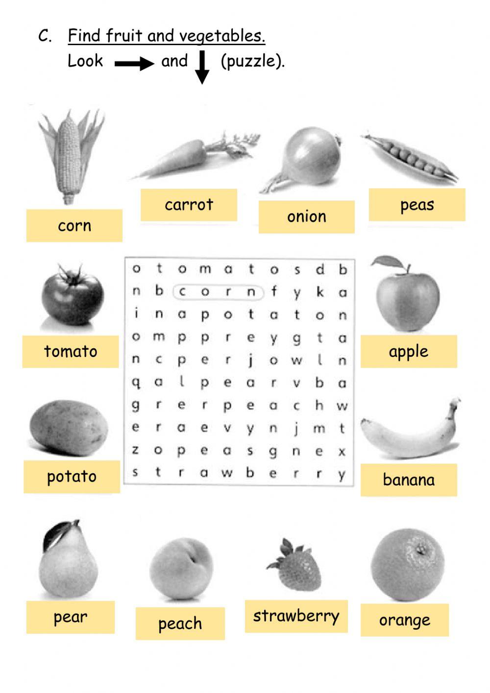English yr1- Unit 4- Lunchtime- Fruit and vegetables