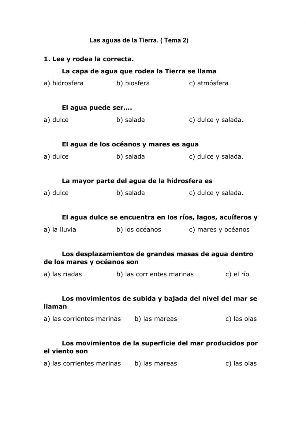 Las aguas de la Tierra