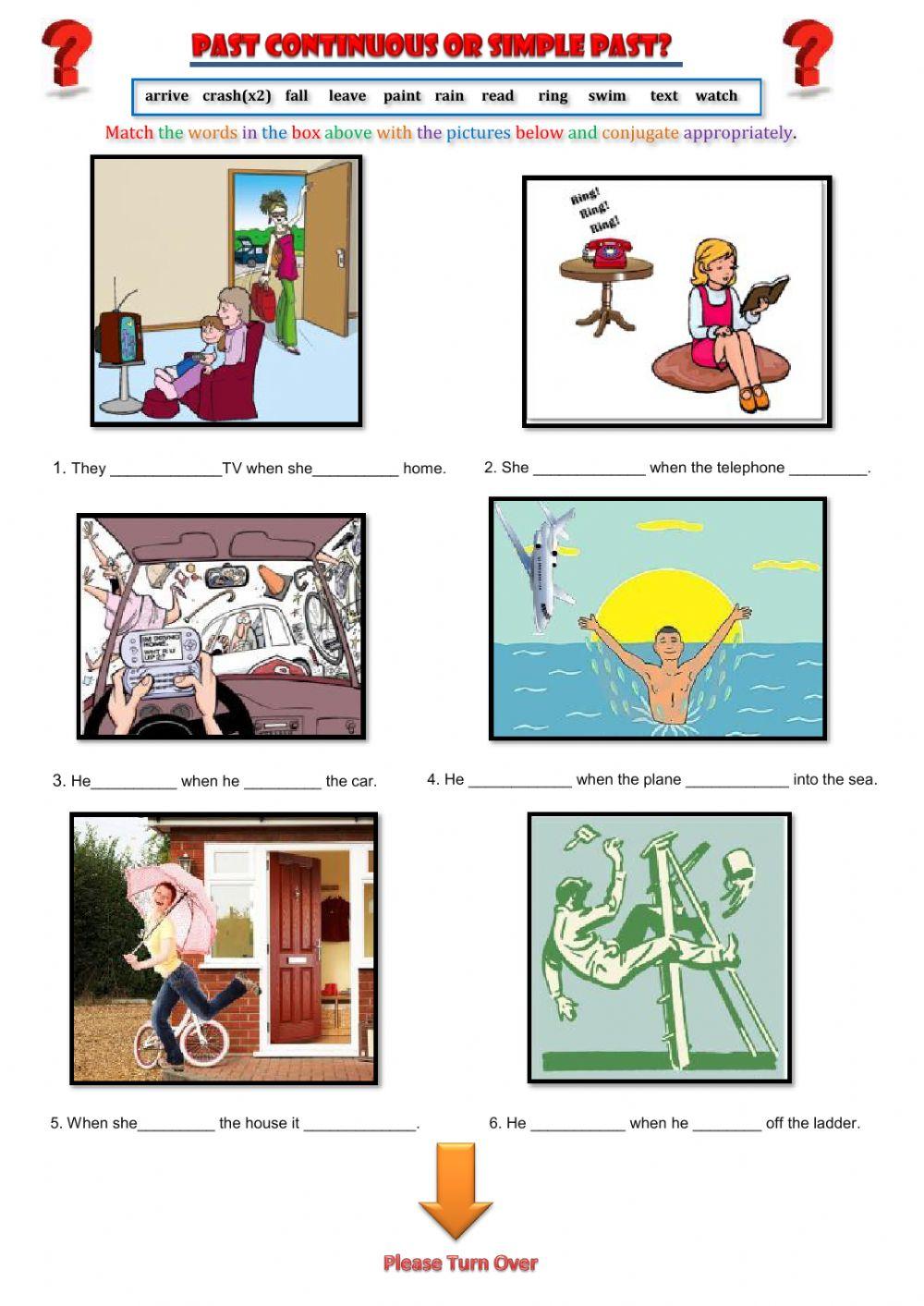 Past simple vs. past continuous