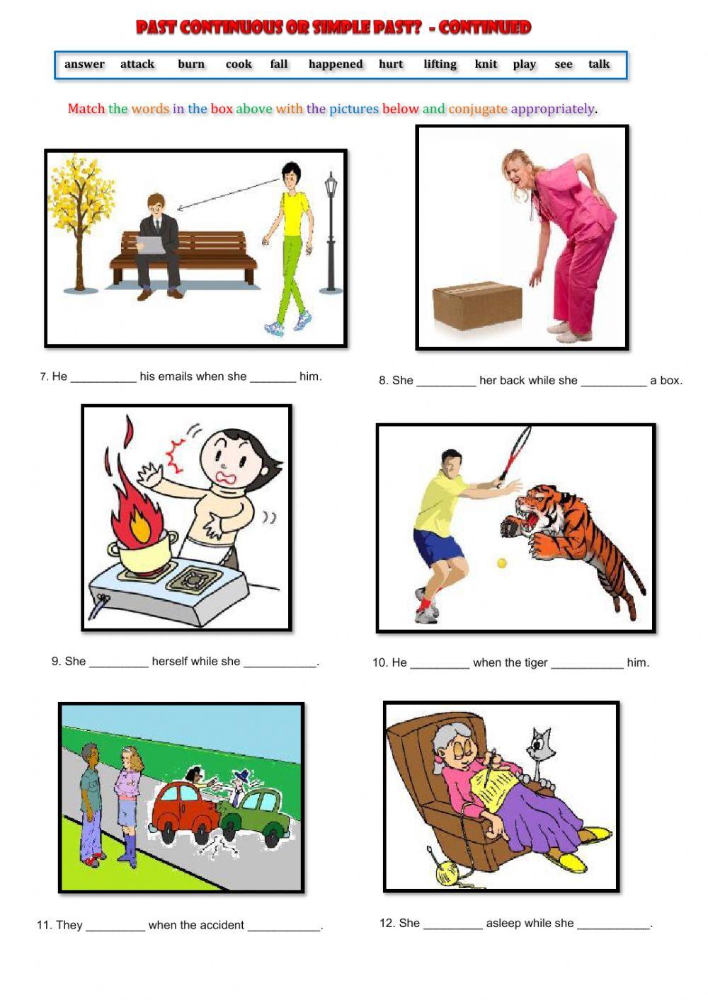 Past simple vs. past continuous