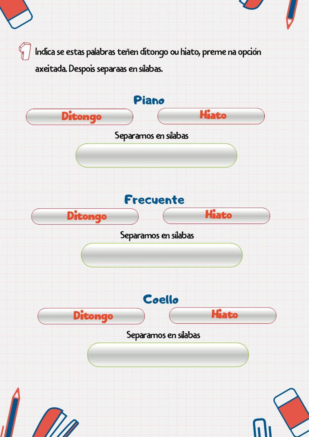 Ditongos e Hiatos Ditongos e Hiatos