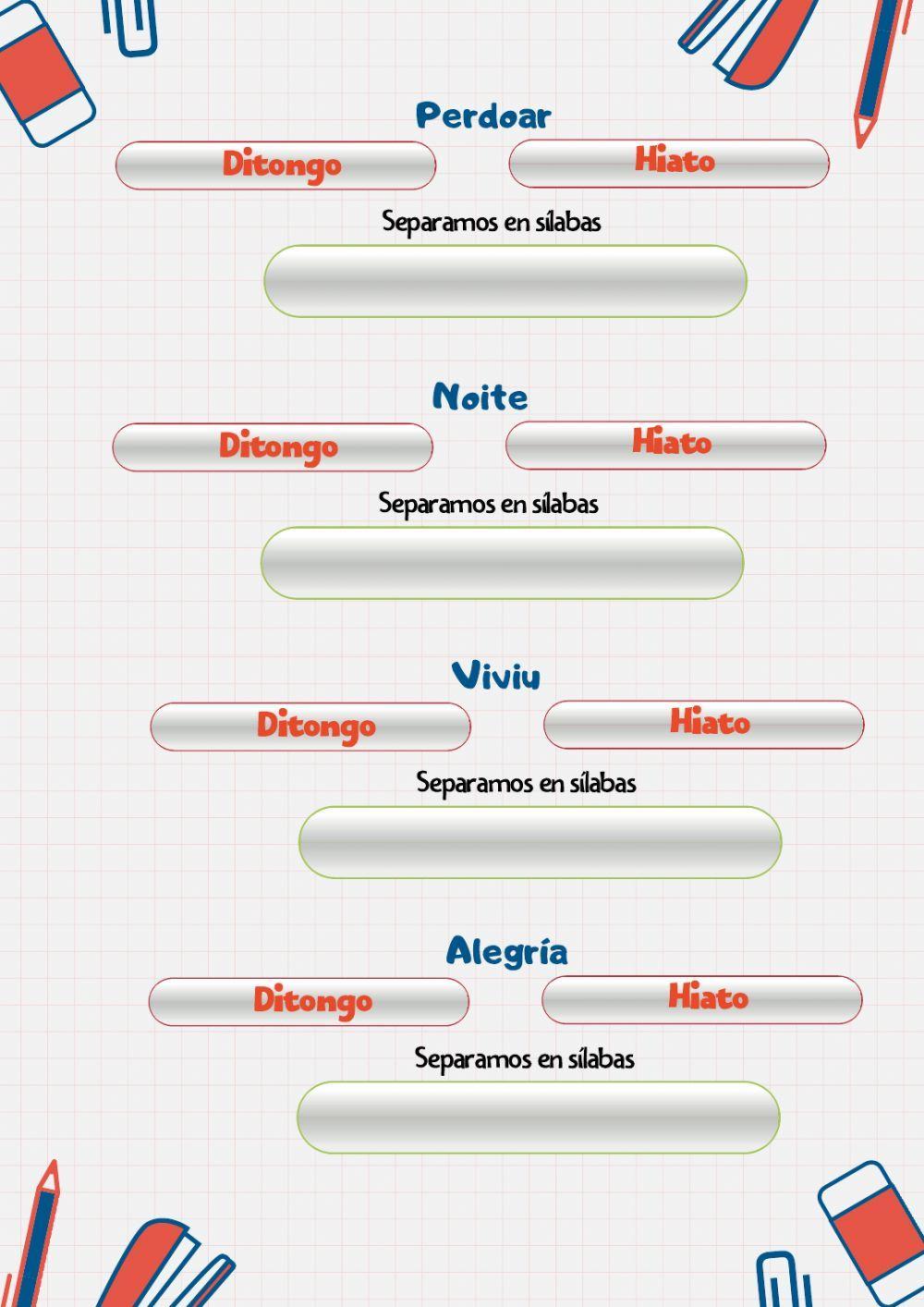 Ditongos e Hiatos Ditongos e Hiatos