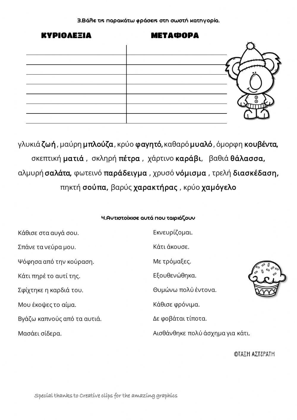 Κυριολεξια-μεταφορα