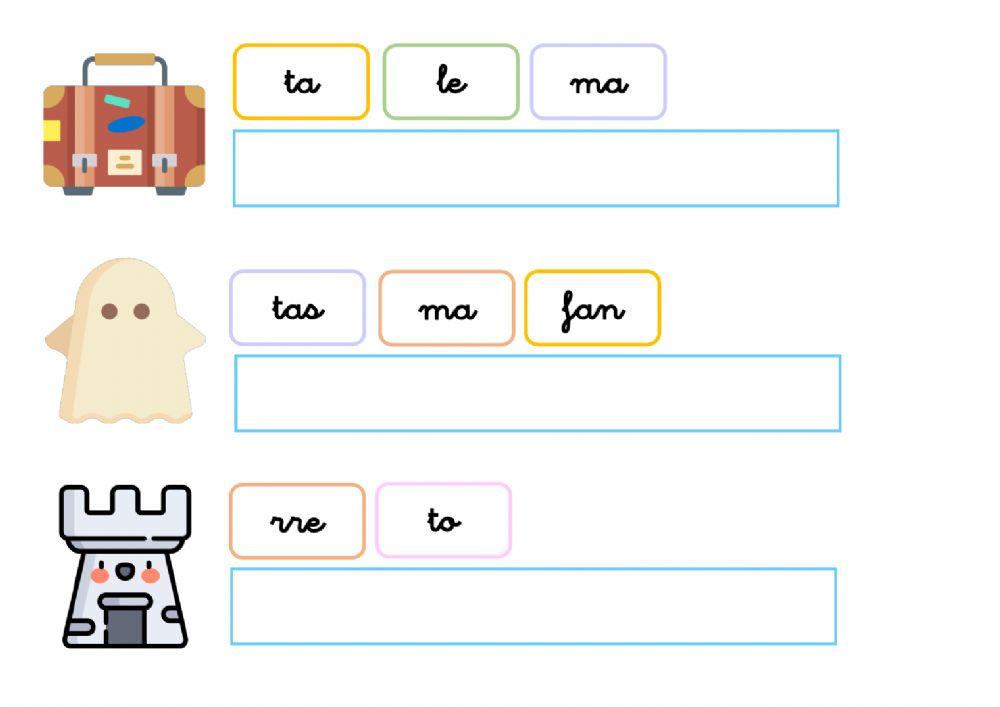 Ordenamos sílabas y formamos palabras