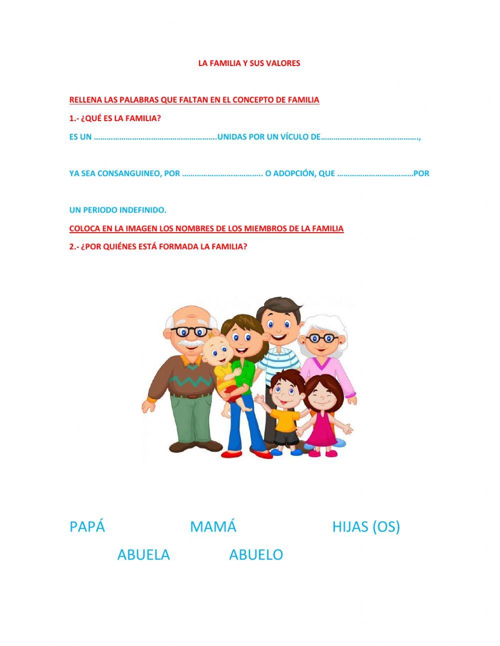 La familia y sus valores