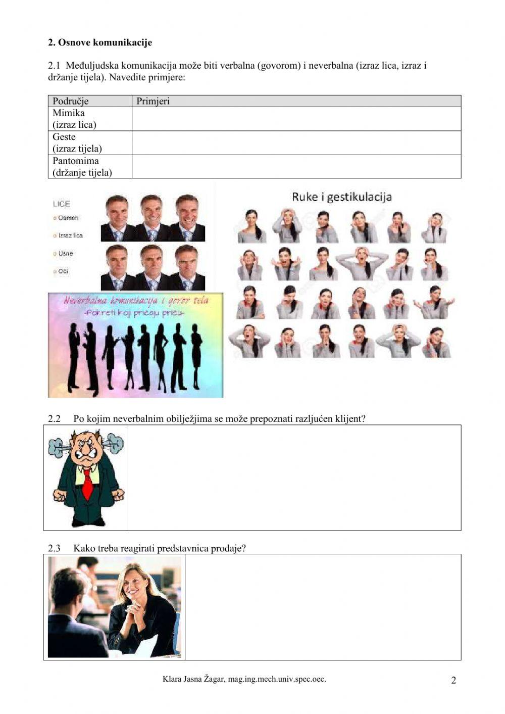 Vježba 6 - Komunikacija sa strankama