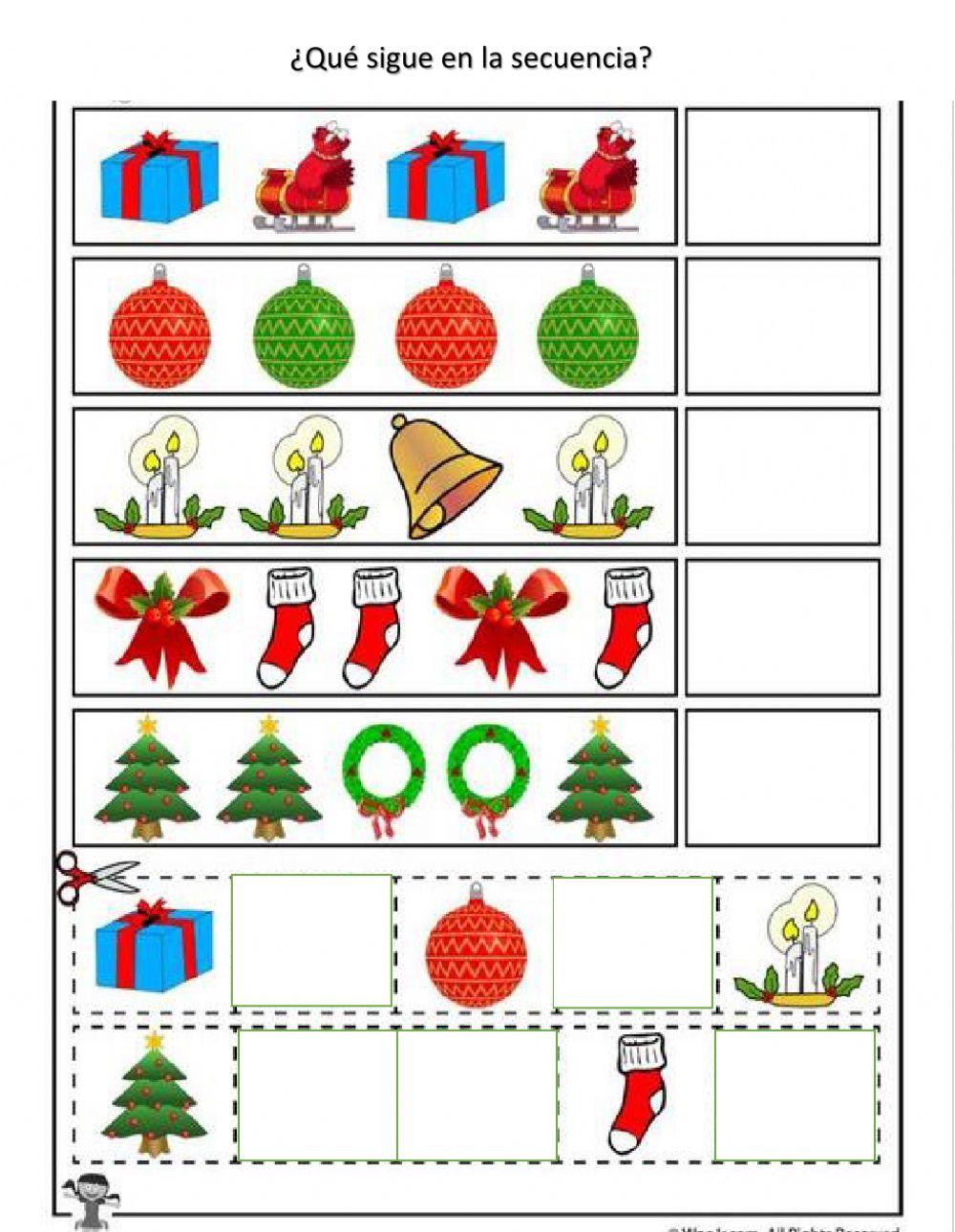 Fichas navideñas del aula amarilla