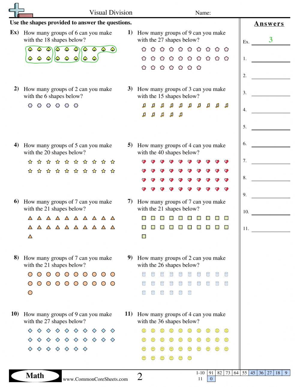 DIVISION ARRAYS Missing Quotient