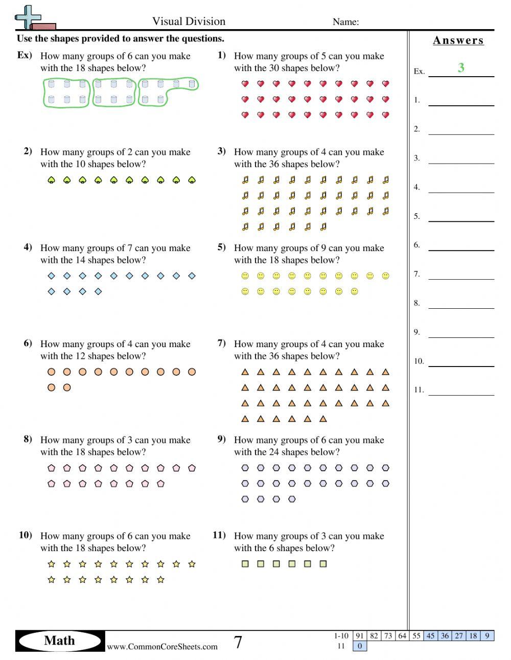 DIVISION ARRAYS Missing Quotient
