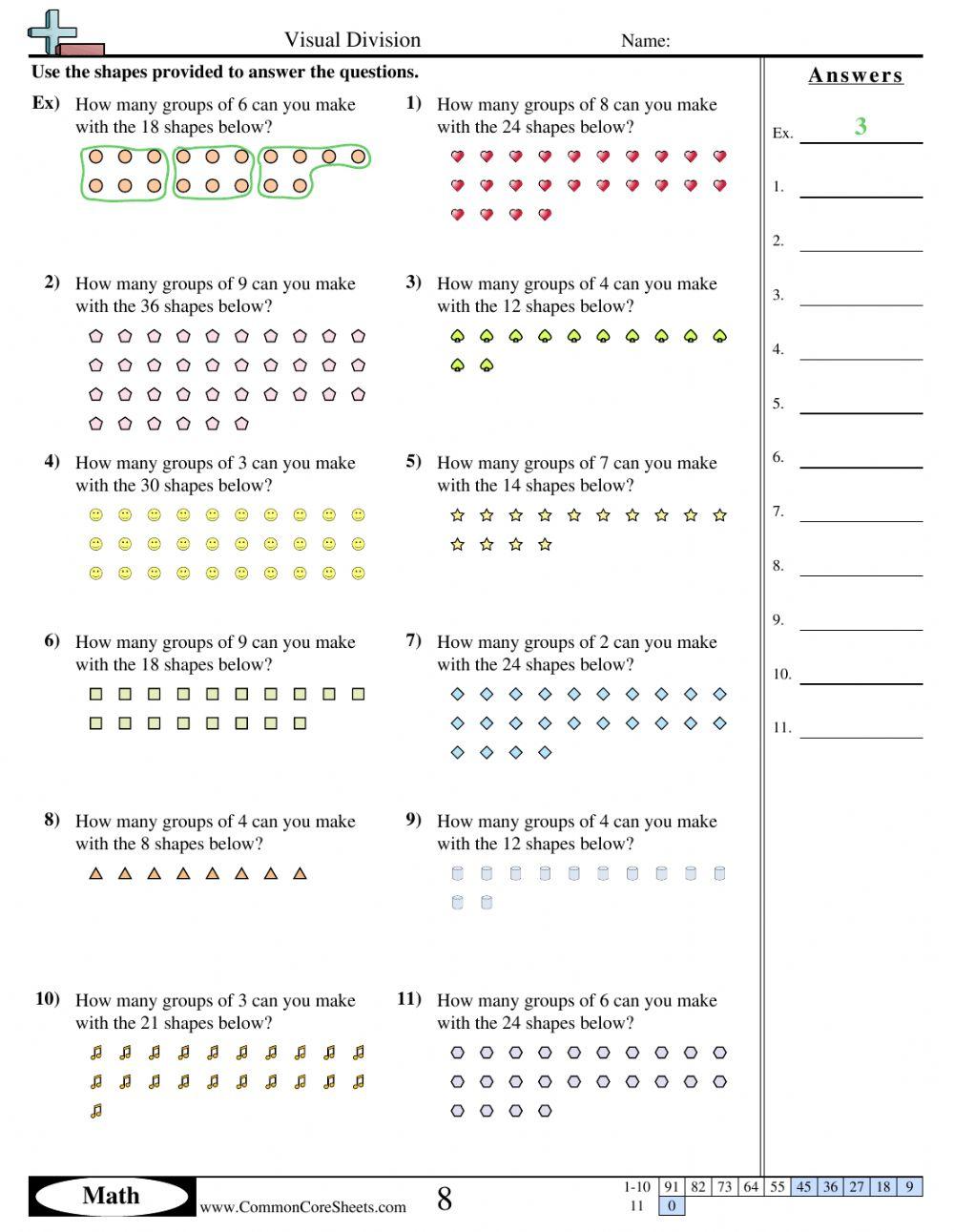 DIVISION ARRAYS Missing Quotient