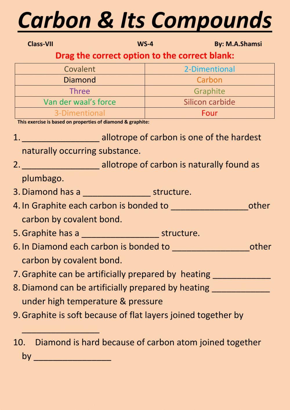 Carbon & its compounds