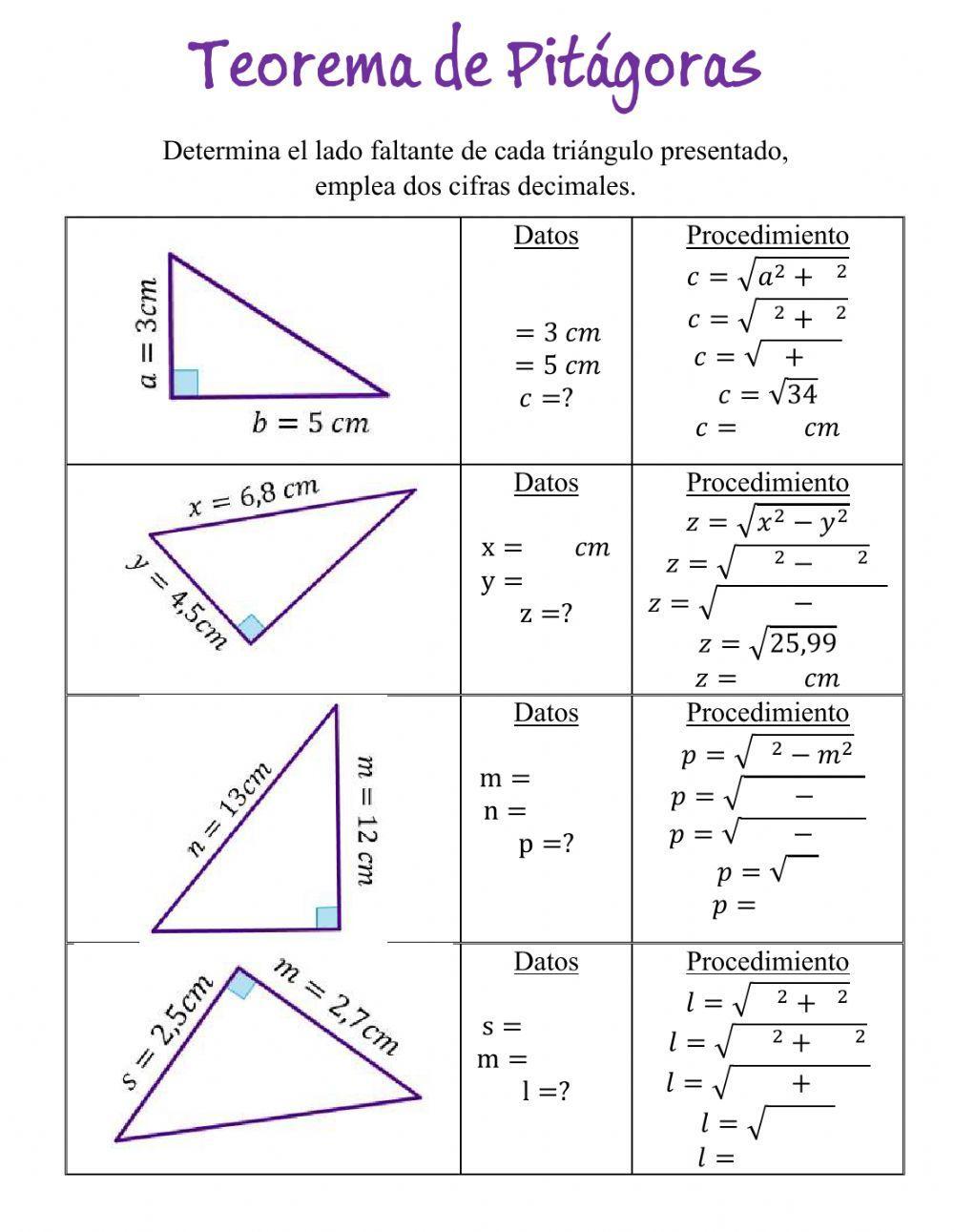 Teorema de Pitágoras
