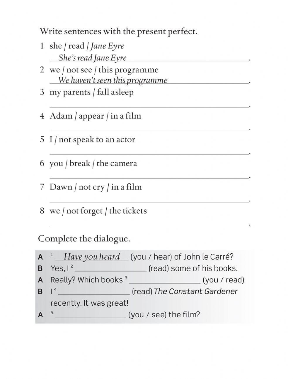 Present Perfect Quiz