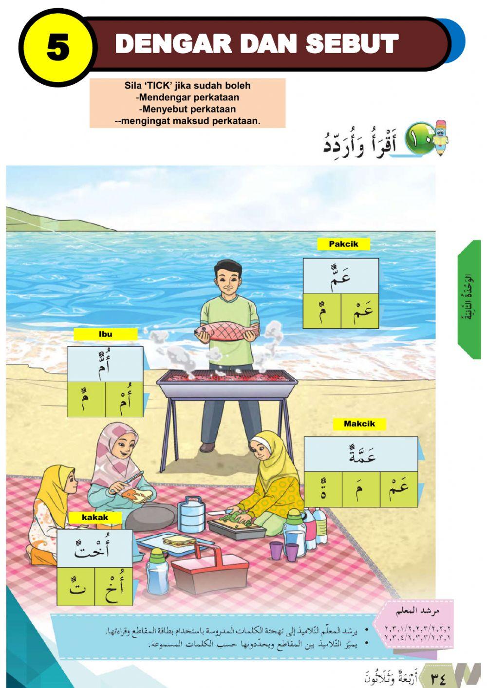 Tahun 2: Perkataan Bahasa Arab Keluarga