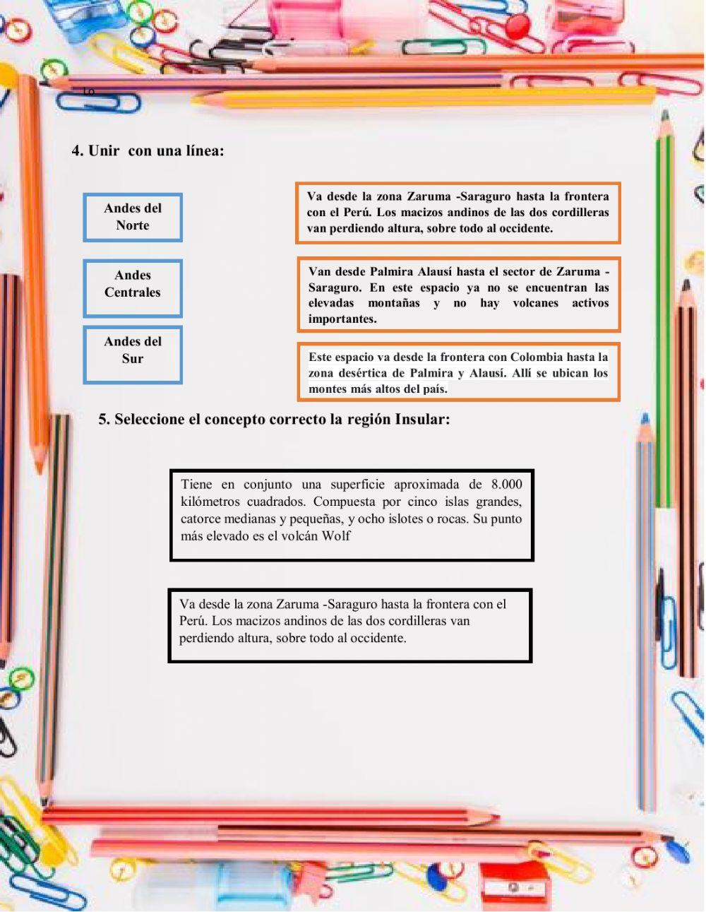 Relieves del Ecuador