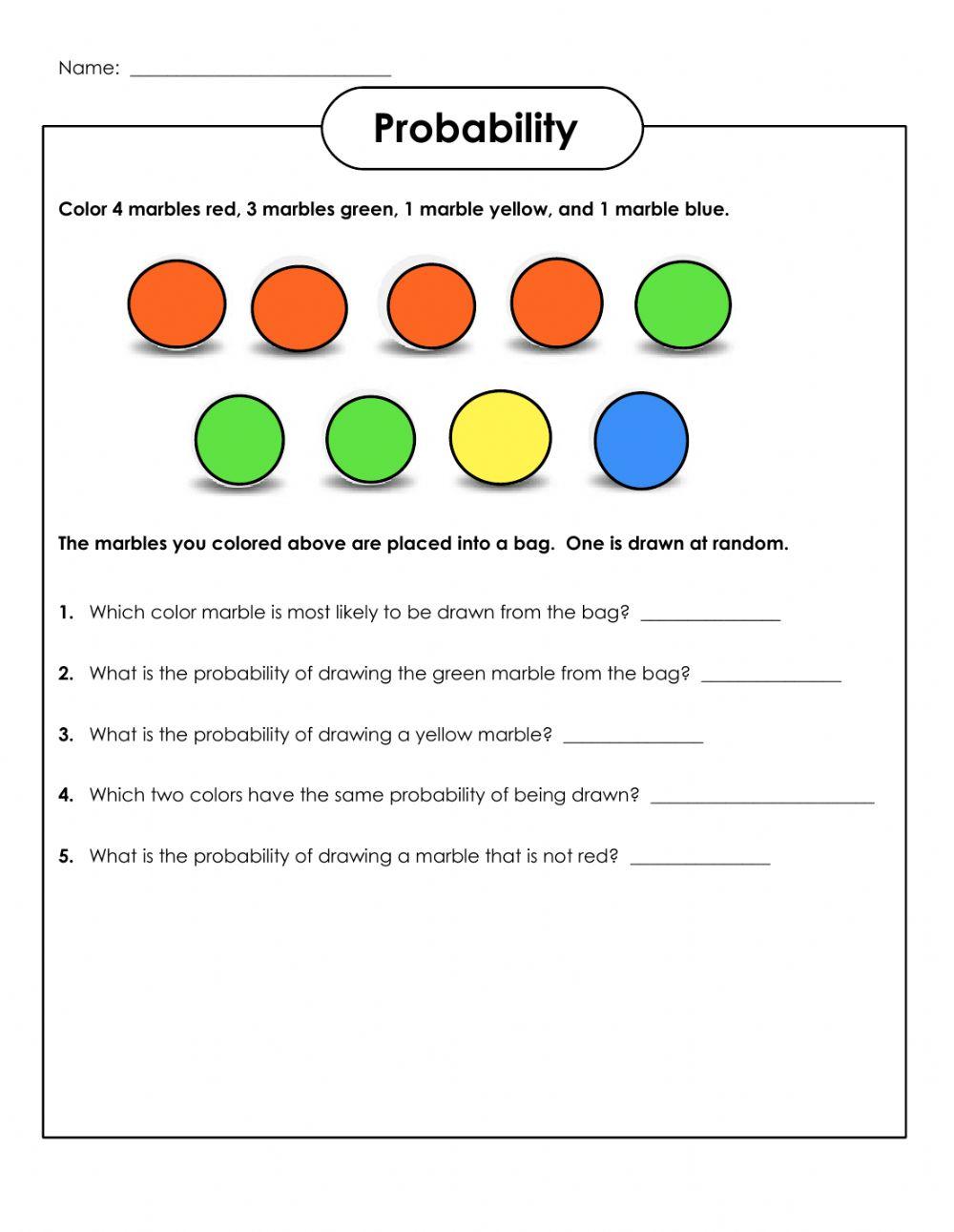 4538852 | Probability Marbles | Jennifer Cooper