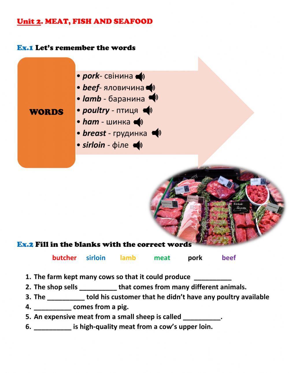 English for cook. Unit 2