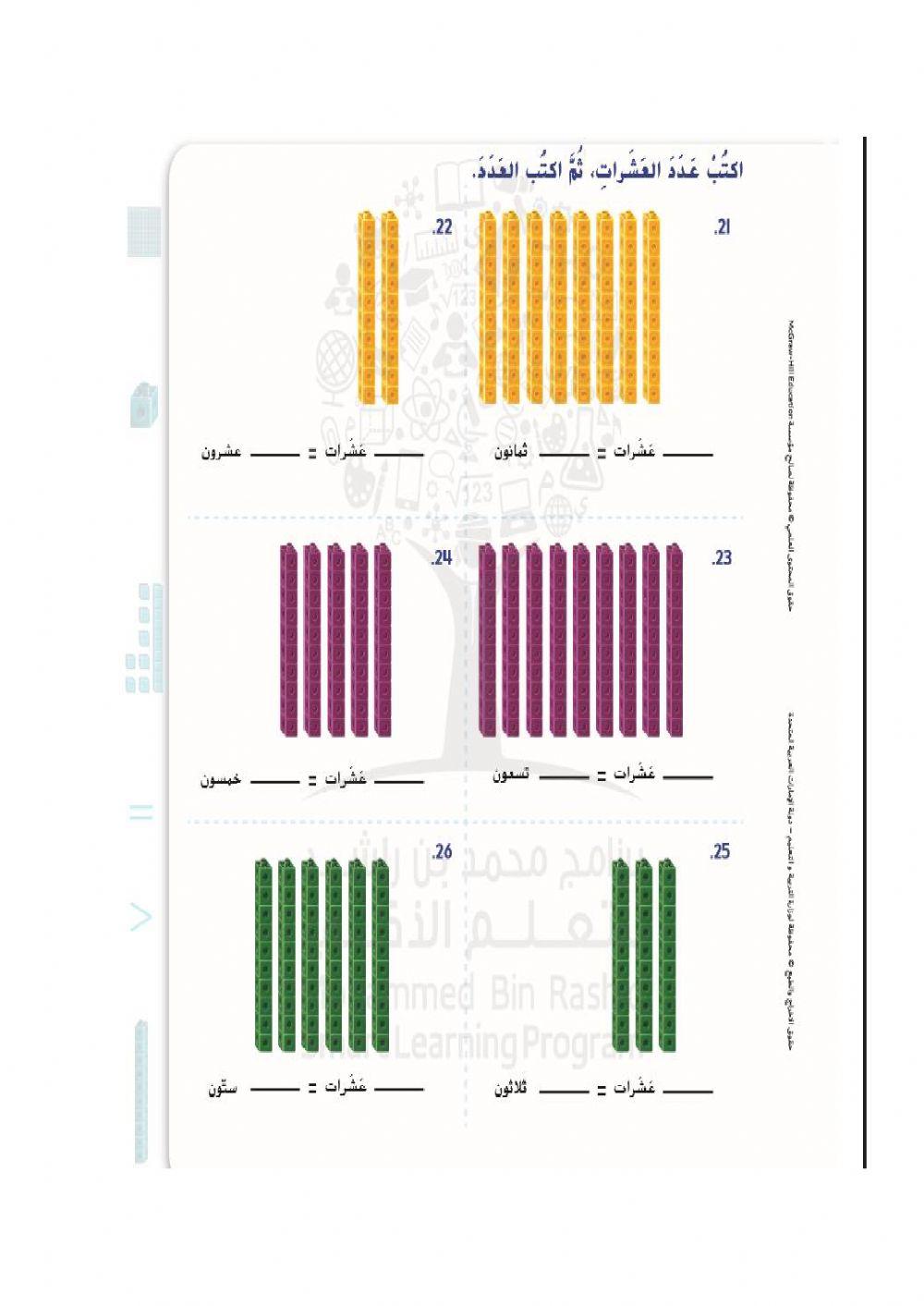 دبلوم الصغار كتابة الأعداد