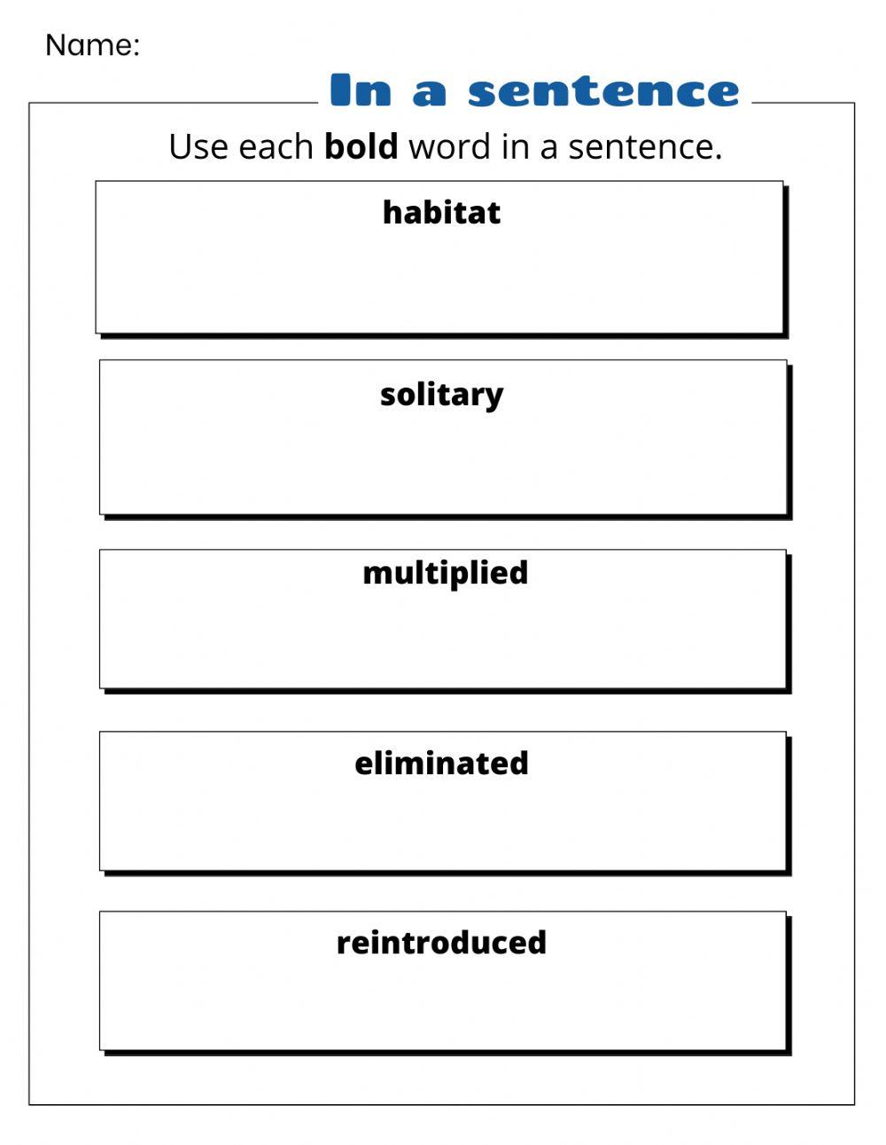 Vocabulary U2 W4 (x2)