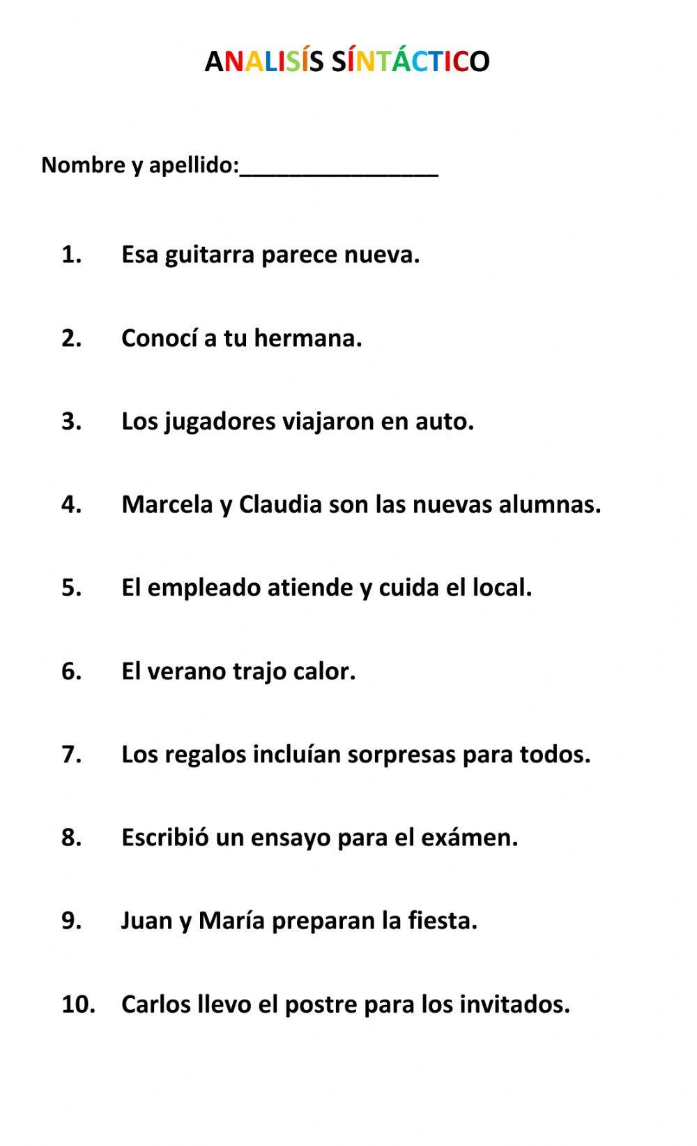 Anállisis Sintáctico