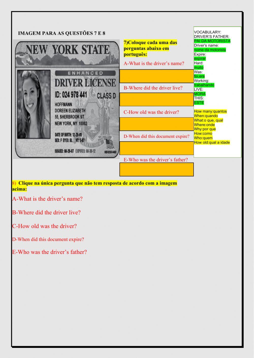 Revisão :Interpretação,passado simples e interrogativos
