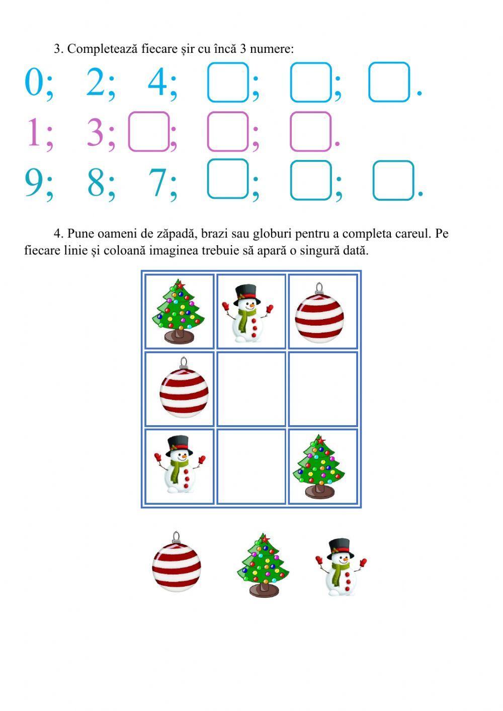 Numerele de la 0 la 10