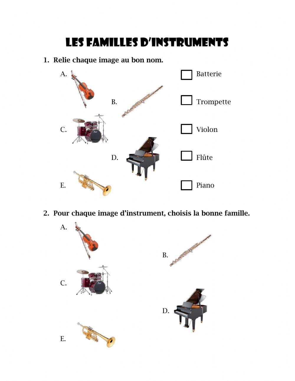 Les instruments de musique