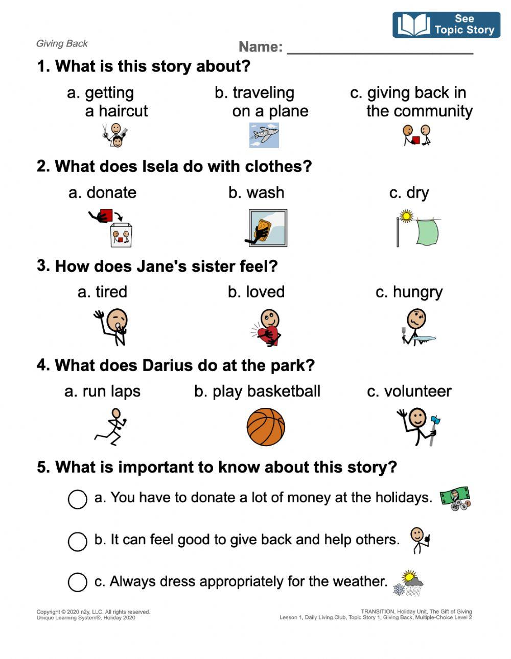 Giving back worksheets online exercise for live worksheets