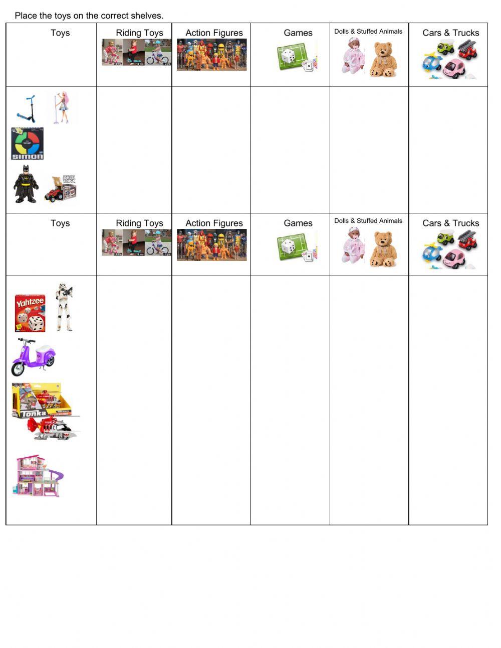 Toy Stock Activity Toy Stock Activity