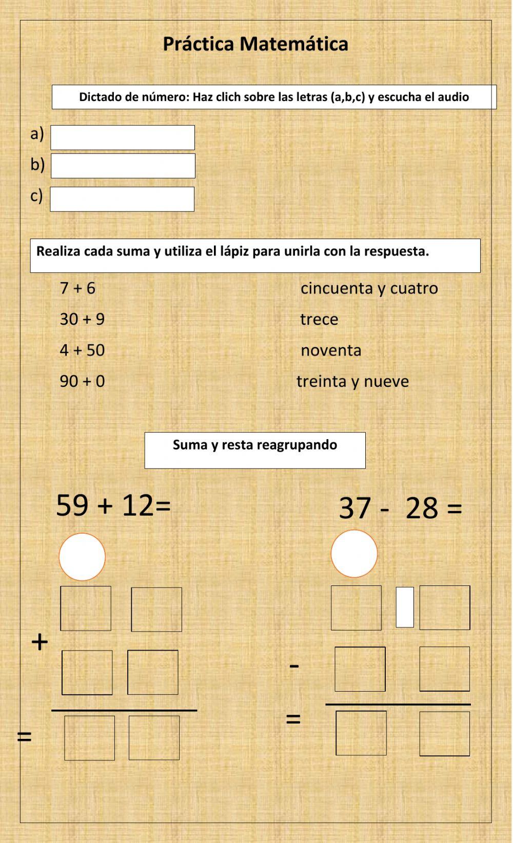 Suma, resta y multiplicación