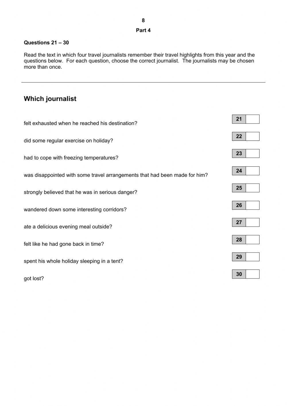 B2 Reading - Use of English Competency Test