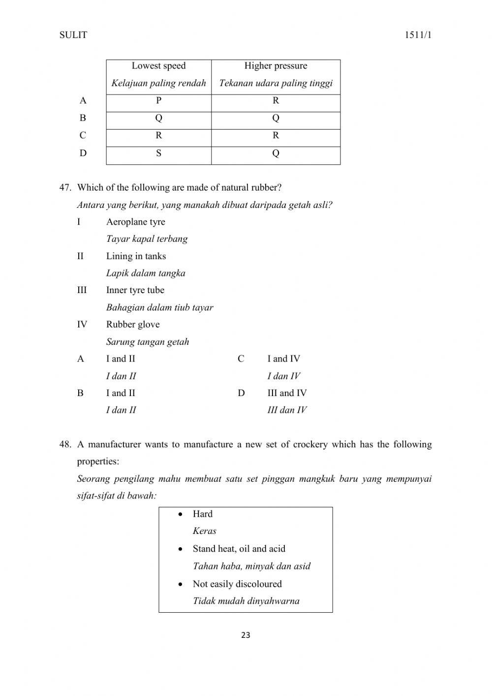 Sains Tingkatan 5 Kertas 1 Part 3