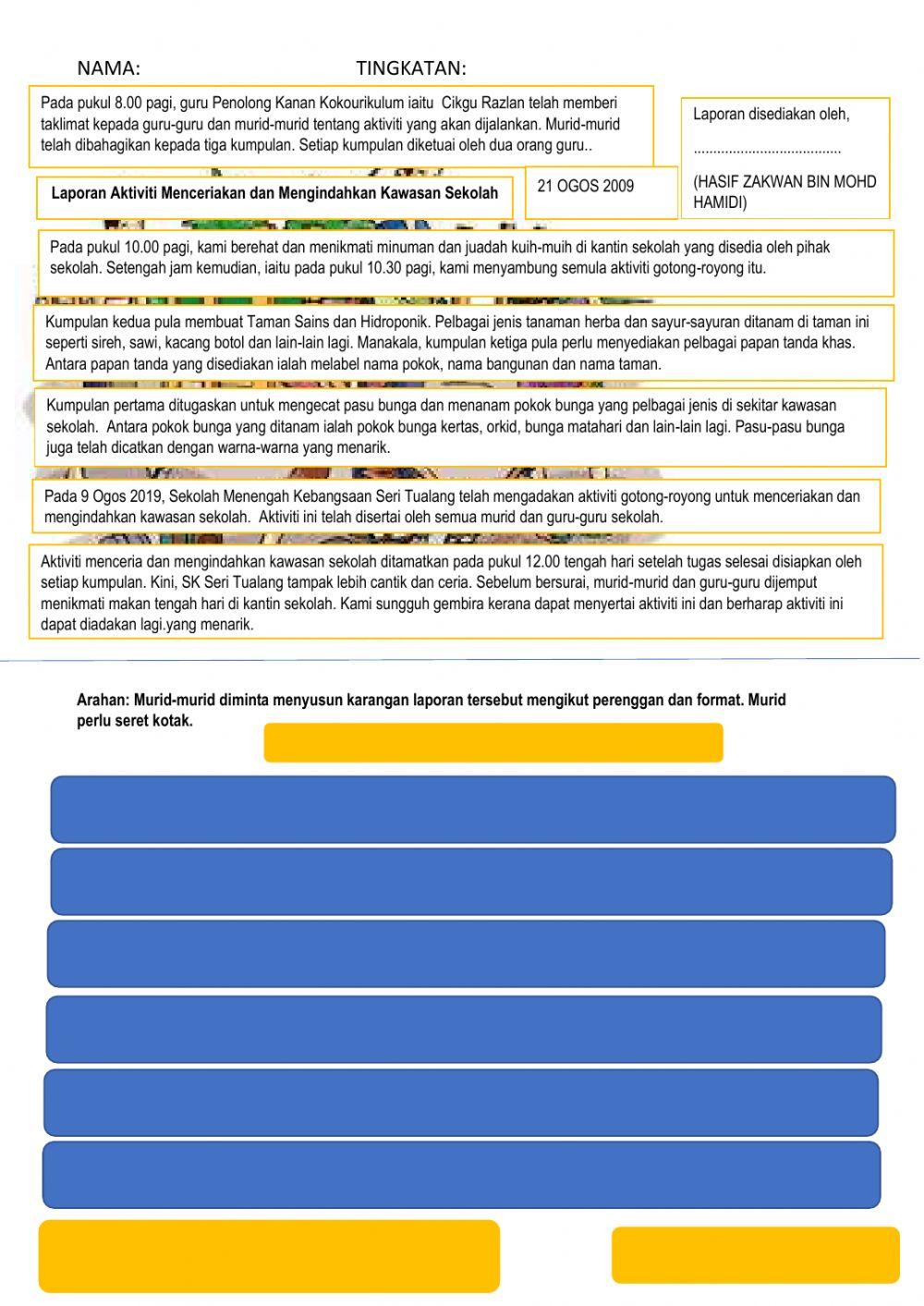 Karangan BM Tingkatan 1